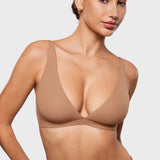 Women's Inbarely® Soft Deep V Triangle Bralette Warm Beige