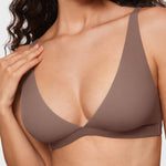 Women's Inbarely® Soft Deep V Triangle Bralette Hazelnut