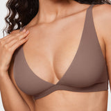 Women's Inbarely® Soft Deep V Triangle Bralette Hazelnut