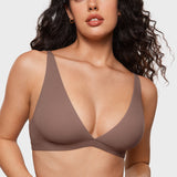 Women's Inbarely® Soft Deep V Triangle Bralette Hazelnut