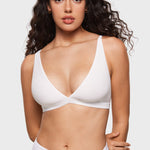 Women's Inbarely® Soft Deep V Triangle Bralette Brown Purple