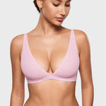 Women's Inbarely® Soft Deep V Triangle Bralette Warm Beige