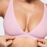 Women's Inbarely® Soft Deep V Triangle Bralette Warm Beige
