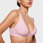 Women's Inbarely® Soft Deep V Triangle Bralette Warm Beige
