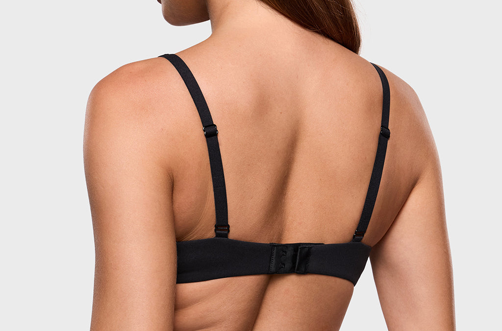 Women's Inbarely® Plus V Neck Unlined Bra - Wide Straps Black