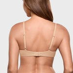 Women's Inbarely® Plus V Neck Unlined Bra - Wide Straps Warm Beige