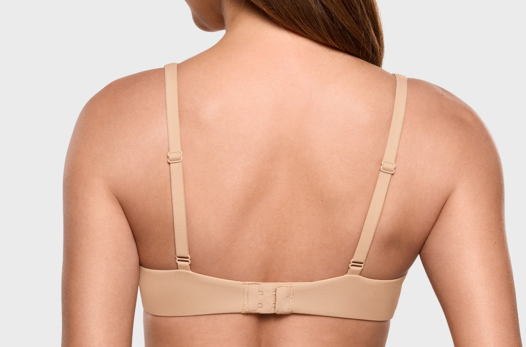 Women's Inbarely® Plus V Neck Unlined Bra - Wide Straps Warm Beige