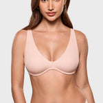 Women's Inbarely® Plus V Neck Unlined Bra - Wide Straps Gentle Rose