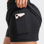 Women's 2 in 1 Quick Dry High Waisted Running Shorts with Zipper Pocket for Women 3" Mineral