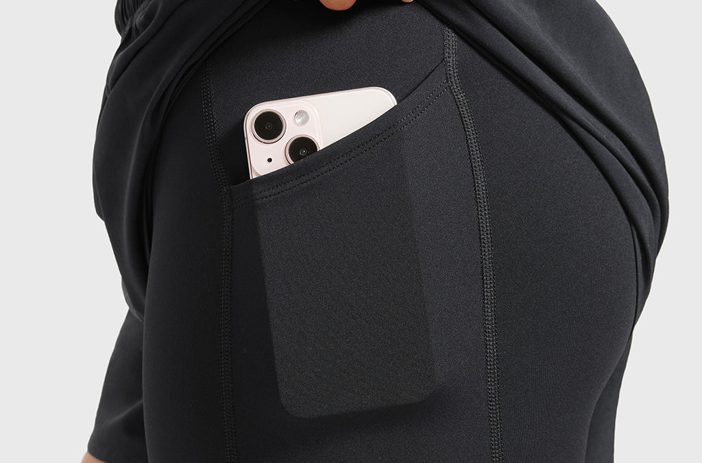 Women's 2 in 1 Quick Dry High Waisted Running Shorts with Zipper Pocket for Women 3" Mineral