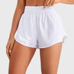 Women's 2 in 1 Quick Dry High Waisted Running Shorts with Zipper Pocket for Women 3" Black