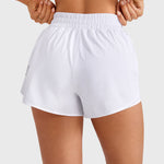 Women's 2 in 1 Quick Dry High Waisted Running Shorts with Zipper Pocket for Women 3" Black