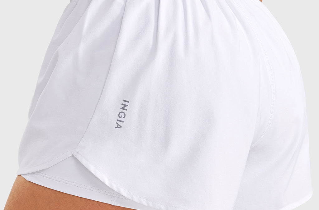 Women's 2 in 1 Quick Dry High Waisted Running Shorts with Zipper Pocket for Women 3" Black