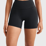 Women's High Waist No Front Seam Scrunch Butt Biker Shorts 5'' V-Back Scrunch Booty Gym Workouts Milk Pink