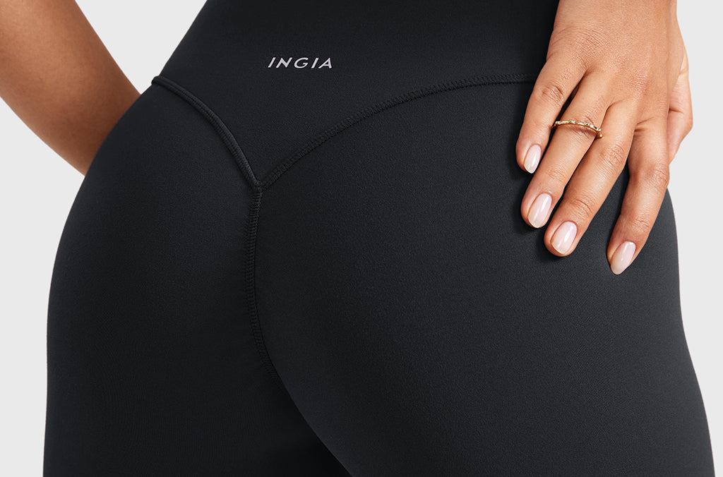 Women's High Waist No Front Seam Scrunch Butt Biker Shorts 5'' V-Back Scrunch Booty Gym Workouts Milk Pink