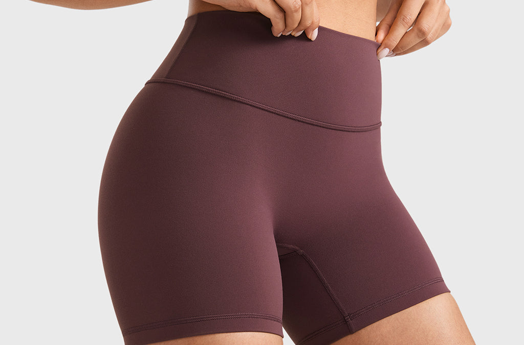 Women's High Waist No Front Seam Scrunch Butt Biker Shorts 5'' V-Back Scrunch Booty Gym Workouts Black