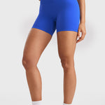 Women's High Waist No Front Seam Scrunch Butt Biker Shorts 5'' V-Back Scrunch Booty Gym Workouts Americano