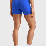 Women's High Waist No Front Seam Scrunch Butt Biker Shorts 5'' V-Back Scrunch Booty Gym Workouts Americano