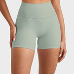 Women's High Waist No Front Seam Scrunch Butt Biker Shorts 5'' V-Back Scrunch Booty Gym Workouts Americano