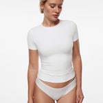 INLYRIC Women‘s Inbarely® Ultra Short Sleeve Top - Double Layer Black