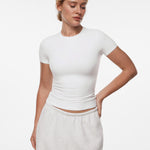 INLYRIC Women‘s Inbarely® Ultra Short Sleeve Top - Double Layer Black