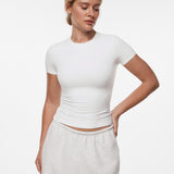 INLYRIC Women‘s Inbarely® Ultra Short Sleeve Top - Double Layer Black