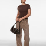 INLYRIC Women‘s Inbarely® Ultra Short Sleeve Top - Double Layer Black