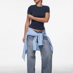 INLYRIC Women‘s Inbarely® Ultra Short Sleeve Top - Double Layer Hazelnut