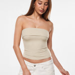 Women's Natrelax® Fold Over Tube Top White