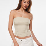 Women's Natrelax® Fold Over Tube Top White