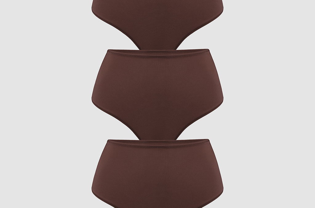 Women's High Waisted Thongs 3 Pack - Inbarely® Plus Hazelnut (3pack)