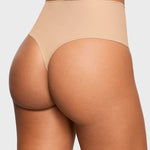 Women's High Waisted Thongs 3 Pack - Inbarely® Plus Warm Beige (3pack)