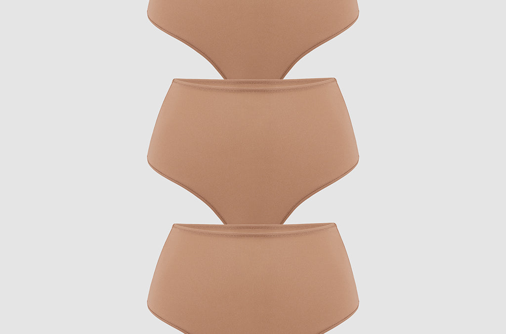 Women's High Waisted Thongs 3 Pack - Inbarely® Plus Gravel (3pack)