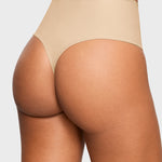 Women's High Waisted Thongs 3 Pack - Inbarely® Plus Light Oatmeal (3pack)
