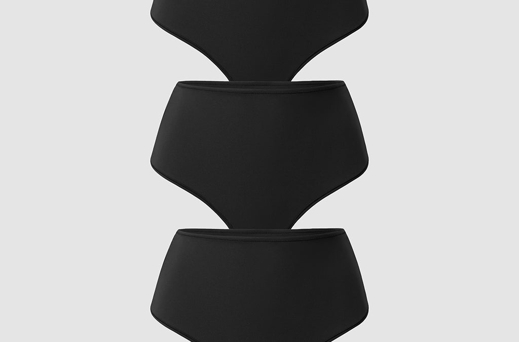 Women's High Waisted Thongs 3 Pack - Inbarely® Plus Black 3pack