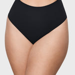 Women's High Waisted Thongs 3 Pack - Inbarely® Plus Black 3pack