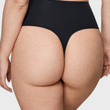 Women's High Waisted Thongs 3 Pack - Inbarely® Plus Black 3pack