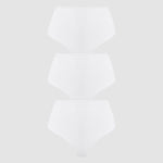Women's High Waisted Thongs 3 Pack - Inbarely® Plus White (3pack)