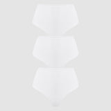 Women's High Waisted Thongs 3 Pack - Inbarely® Plus White (3pack)