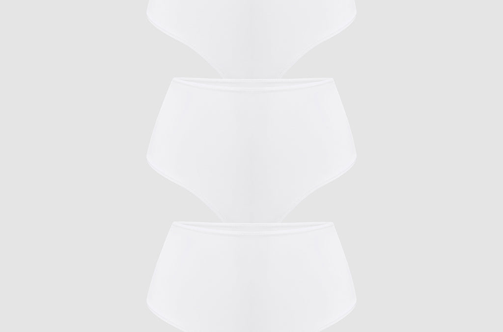 Women's High Waisted Thongs 3 Pack - Inbarely® Plus White (3pack)