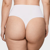 Women's High Waisted Thongs 3 Pack - Inbarely® Plus White (3pack)
