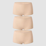 Women's Inbarely® Plus Mid Waist Boy Shorts 3 Pack Beige (3pack)
