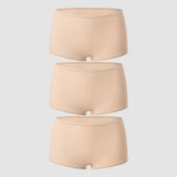 Women's Inbarely® Plus Mid Waist Boy Shorts 3 Pack Beige (3pack)