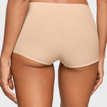 Women's Inbarely® Plus Mid Waist Boy Shorts 3 Pack Beige (3pack)