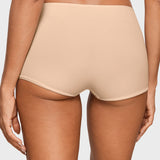 Women's Inbarely® Plus Mid Waist Boy Shorts 3 Pack Beige (3pack)