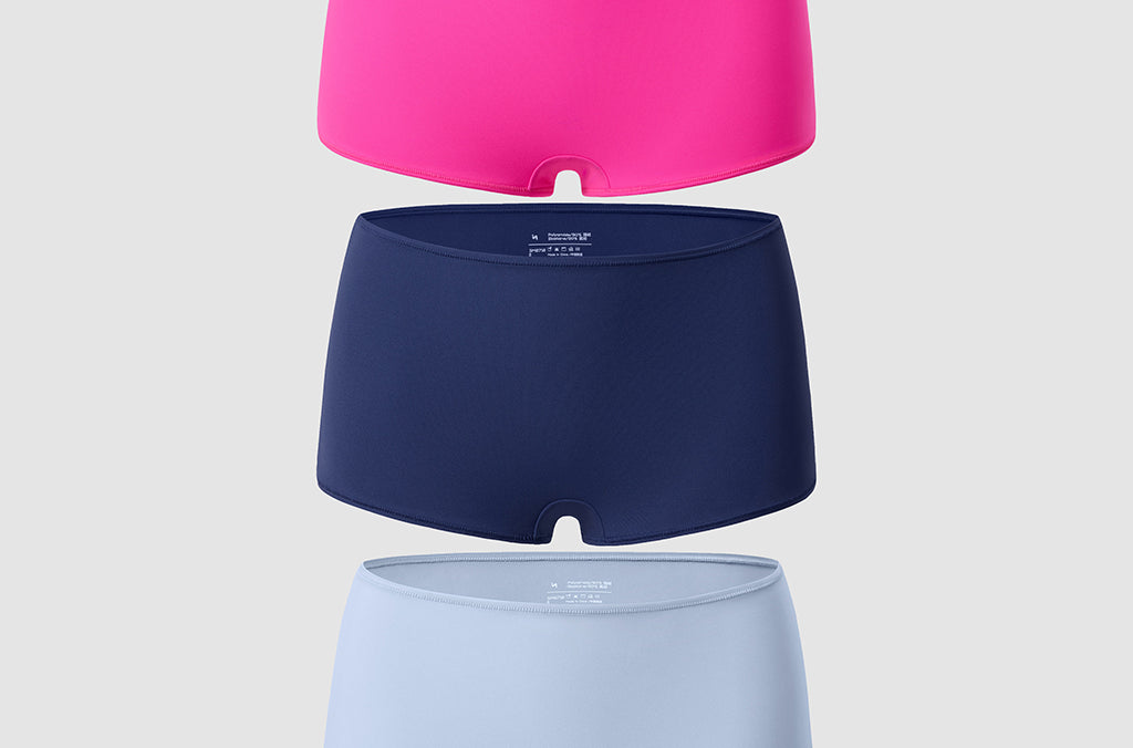 Women's Inbarely® Plus Mid Waist Boy Shorts 3 Pack Warm Beige (3pack)