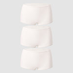Women's Inbarely® Plus Mid Waist Boy Shorts 3 Pack Coconut White (3pack)