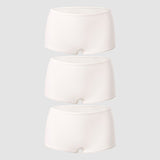 Women's Inbarely® Plus Mid Waist Boy Shorts 3 Pack Coconut White (3pack)