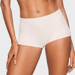Women's Inbarely® Plus Mid Waist Boy Shorts 3 Pack Coconut White (3pack)