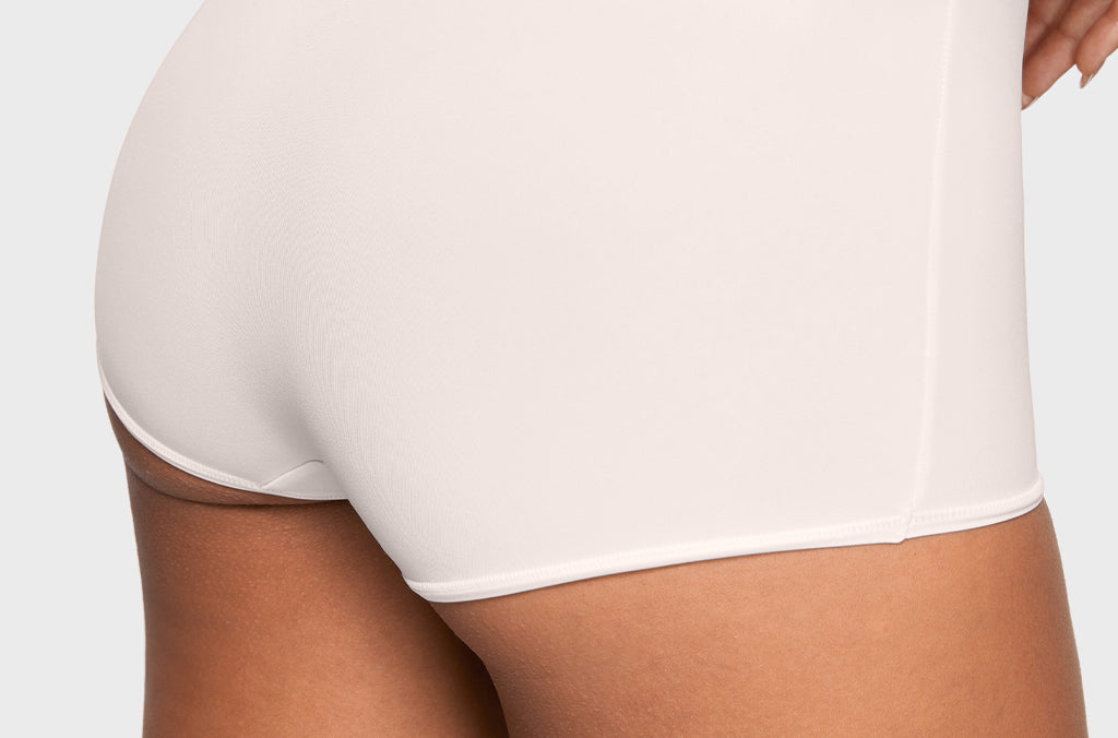 Women's Inbarely® Plus Mid Waist Boy Shorts 3 Pack Coconut White (3pack)